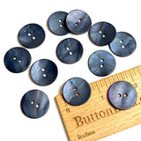 Re-Stocked Dark Indigo/Navy Velvet Matte Agoya Shell 13/16"/ 20mm Per Button, #SK-1208