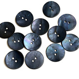 Re-Stocked Dark Indigo/Navy Velvet Matte Agoya Shell 13/16"/ 20mm Per Button, #SK-1208
