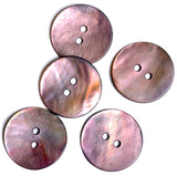 Re-Stocked, Purple Velvet Matte Agoya Shell 13/16" 2-Hole Button 21mm, Pack of 5  #SK-1221-5