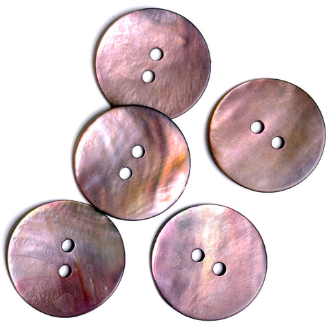 Re-Stocked, Purple Velvet Matte Agoya Shell 13/16" 2-Hole Button 21mm, Pack of 5  #SK-1221-5