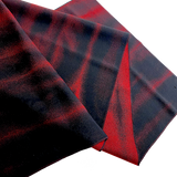 Black + Ruby Abstract Vintage Kimono Silk Pieces from Japan, 14" x 45"  # ZP-26