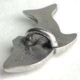 SALE, Dolphin Pewter 1-1/8" Button, Danforth USA, 28mm Shank Back  # FJ-109