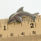 SALE, Dolphin Pewter 1-1/8" Button, Danforth USA, 28mm Shank Back  # FJ-109