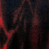 Black + Ruby Abstract Vintage Kimono Silk Pieces from Japan, 14" x 45"  # ZP-26