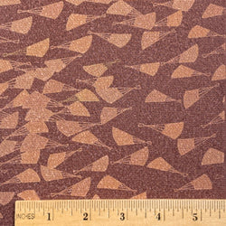 Small Fans Print, Chirimen Crepe, Vintage Kimono Silk Pieces from Japan, 14" x 54" # ZP-27