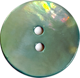 Re-Stocked, Light Turquoise-Green Shiny Agoya Shell 5/8" 2-hole Button, Pack of 8, 15mm   #SK-1247