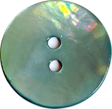 Re-Stocked, Light Turquoise-Green Shiny Agoya Shell 5/8" / 15mm 2-hole Button, Pack of 8   #SK-1247-8