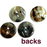 Re-Stocked, Light Turquoise-Green Shiny Agoya Shell 5/8" 2-hole Button, Pack of 8, 15mm   #SK-1247