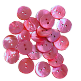 Pink Shiny Agoya Shell 5/8" 2-hole 15mm Button, Pack of 8  # SK-1239-8