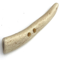 SALE Genuine Elk/Deer Antler-Tip USA-Made Toggle, 2" Natural Light Beige/Grays   # SW-200