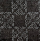 Asa: Hemp-Flax Black/Silver-Gray Checkerboard, 1960's Semi-Sheer Kimono Fabric Pieces from Japan 14" x60"  #ZP-30: