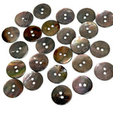Re-Stocked Dark Chocolate/Gray Iridescent Shiny Agoya Shell 1/2" Pack of 8, #SK-1230