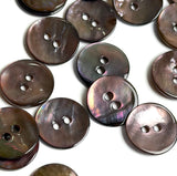 Re-Stocked Dark Chocolate/Gray Iridescent Shiny Agoya Shell 1/2" Pack of 8, #SK-1230