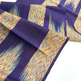 Racing Stripes Vintage Meisen Kimono Silk Pieces from Japan, 14" x 56"  # ZP-31