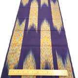 Racing Stripes Vintage Meisen Kimono Silk Pieces from Japan, 14" x 56"  # ZP-31