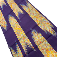 Racing Stripes Vintage Meisen Kimono Silk Pieces from Japan, 14" x 56"  # ZP-31