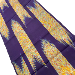 Racing Stripes Vintage Meisen Kimono Silk Pieces from Japan, 14" x 56"  # ZP-31