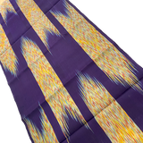 Racing Stripes Vintage Meisen Kimono Silk Pieces from Japan, 14" x 56"  # ZP-31