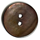 Dark Chocolate-Gray Shiny Agoya Shell 2-Hole Medium Size 9/16" - 5/8" Per Button #SK-1229