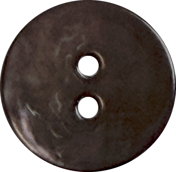 Re-Stocked Dark Chocolate-Gray Shiny Agoya Shell 2-Hole Medium Size 9/16" - 5/8" Per Button #SK-1229