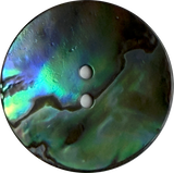Re-Stocked Abalone Natural Incredible Large Dramatic Greens/Blues 2-Hole Button 1-1/8"  #SK-0037