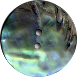 Re-Stocked Abalone Natural Incredible Large Dramatic Greens/Blues 2-Hole Button 1-1/8"  #SK-0037