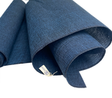 Hemp/Ramie Stiff Papery Indigo/Black Textured Crinkled Asa Jofu from Japan, by the Yard,  #331