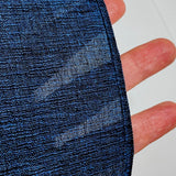 Hemp/Ramie Stiff Papery Indigo/Black Textured Crinkled Asa Jofu from Japan, by the Yard,  #331