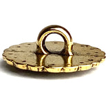 BULK DEAL: 50 BUTTONS Aster Flower Shiny Gold 5/8" Metal Button, 15mm Shank Back  #FJ-117