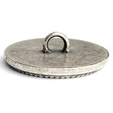 Roped Star Button, 15/16" Silver Texas Star Metal 23mm, Shank Back  #FJ-119
