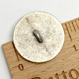 Roped Star Button, 15/16" Silver Texas Star Metal 23mm, Shank Back  #FJ-119