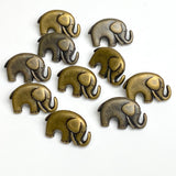 Little Brass Elephant "Jaybo" Button 3/4" Metal, 20mm, Shank Back   #SWC-42