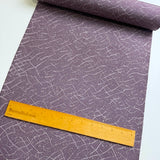 Rain Splashing Muted Purple Vintage Kimono Silk Pirnt from Japan By the Yard # 291