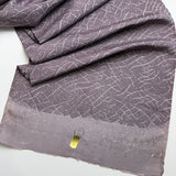 Rain Splashing Muted Purple Vintage Kimono Silk Pirnt from Japan By the Yard # 291