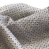 Silver + Indigo Vintage Kimono Silk Shibori Piece from Japan, 13 x 60"  # 528