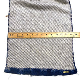 Silver + Indigo Vintage Kimono Silk Shibori Piece from Japan, 13 x 60"  # 528