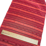 Crinkle Yarn Dyed Tomato/Brick/Orange Stripes Vintage Kimono Silk from Japan By the Yard # 292