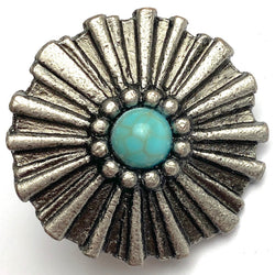 1-1/2" New Mexico "Turquoise" Sunshine Concho 1-1/2" Screwback  #SWM-21