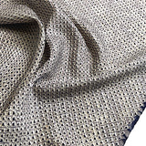 Silver + Indigo Vintage Kimono Silk Shibori Piece from Japan, 13 x 60"  # 528