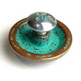 Re-Stocked, Desert Star Copper/Green Patina Concho 7/8" Screwback  #SWM-24