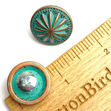 Re-Stocked, Desert Star Copper/Green Patina Concho 7/8" Screwback  #SWM-24