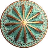 Re-Stocked, Desert Star Copper/Green Patina Concho 7/8" Screwback  #SWM-24