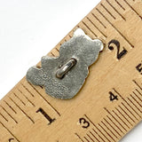 Teddy Bear Pewter Button, 3/4" Danforth USA, 19mm, Shank Back # FJ-125