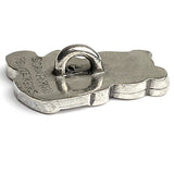 Teddy Bear Pewter Button, 3/4" Danforth USA, 19mm, Shank Back # FJ-125