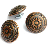 RE-STOCKED, Galisteo Sun Copper/Black Concho 13/16" Screwback  #SWM-25