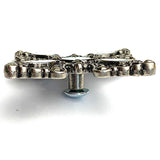 SALE 'Turquoise' / Silver Cross Star Concho 1-7/8" x 2-1/2" Screwback  #SWM-26