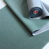 Green "Solid" Dot Print Komon Silk from Japan, Vintage Kimono Crepe By the Yard # 298