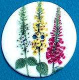 Deeper Sale, Foxglove Large Porcelain Button, 1-1/2" Handmade London Ceramic