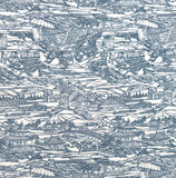 Old Kyoto? Vintage Kimono Chirimen Crepe Silk Print from Japan, By the Yard # 299