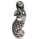 Siren/Mermaid Pewter Button 1-1/8" / 28mm from Green Girl Studios  #G-319